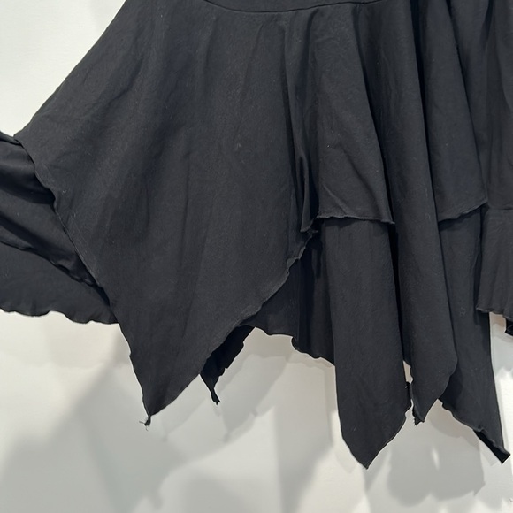 Current Mood Fairy / Dark Magic Black tier handkerchief hem cold shoulder mini - Picture 8 of 8